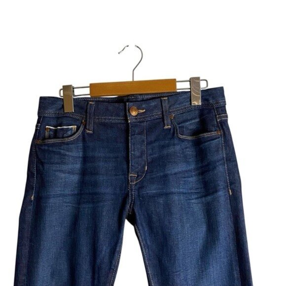 Fidelity Women's Medium Indigo Mila Cuff Mid Rise Skinny Denim Jean - Picture 2 of 9